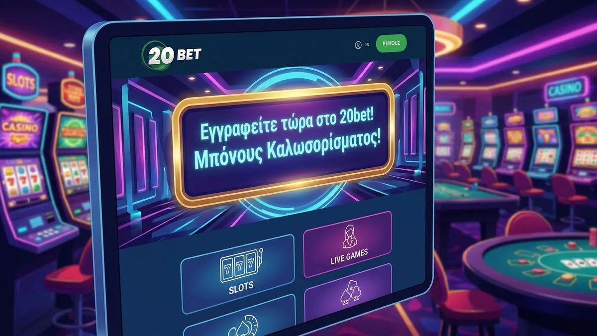Εγγραφή με μπόνους στο 20bet
